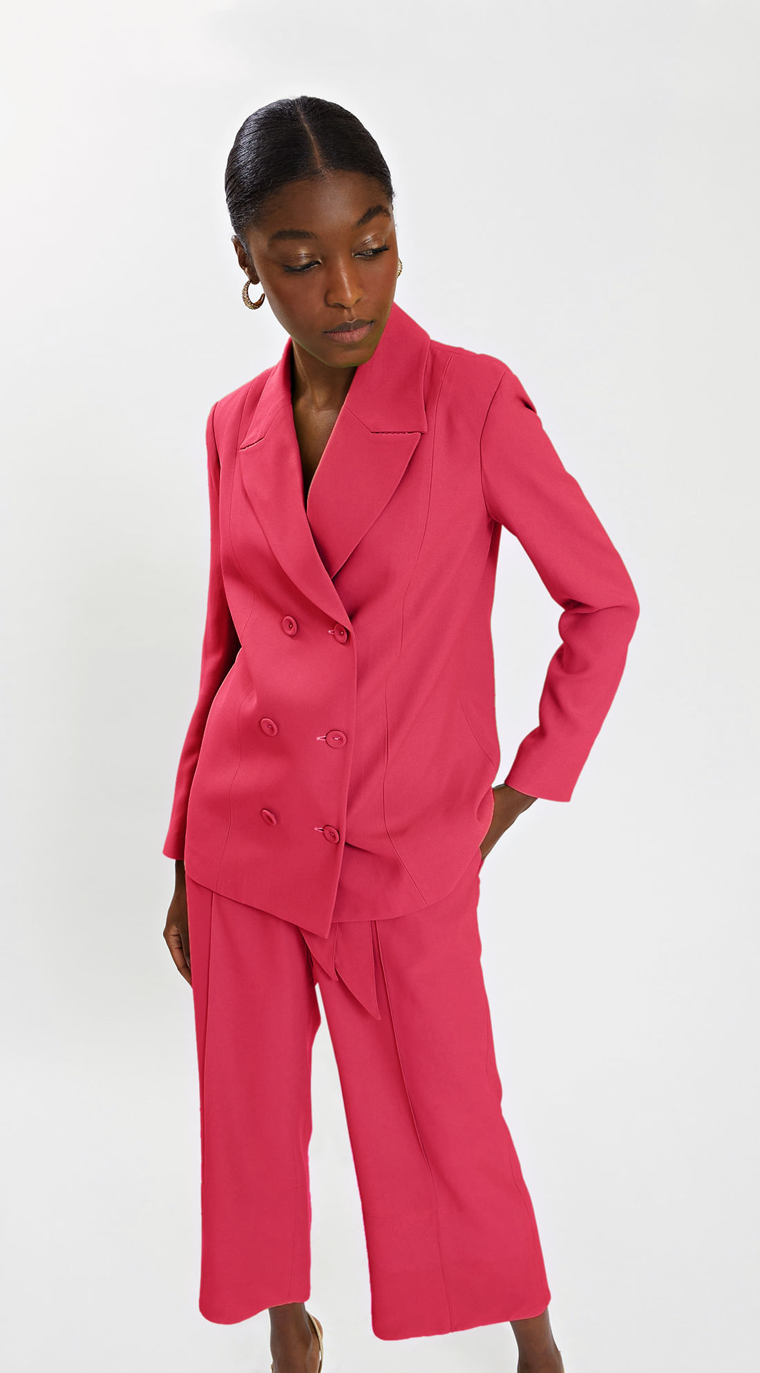 Blazer Iódice Com Recorte Rosa