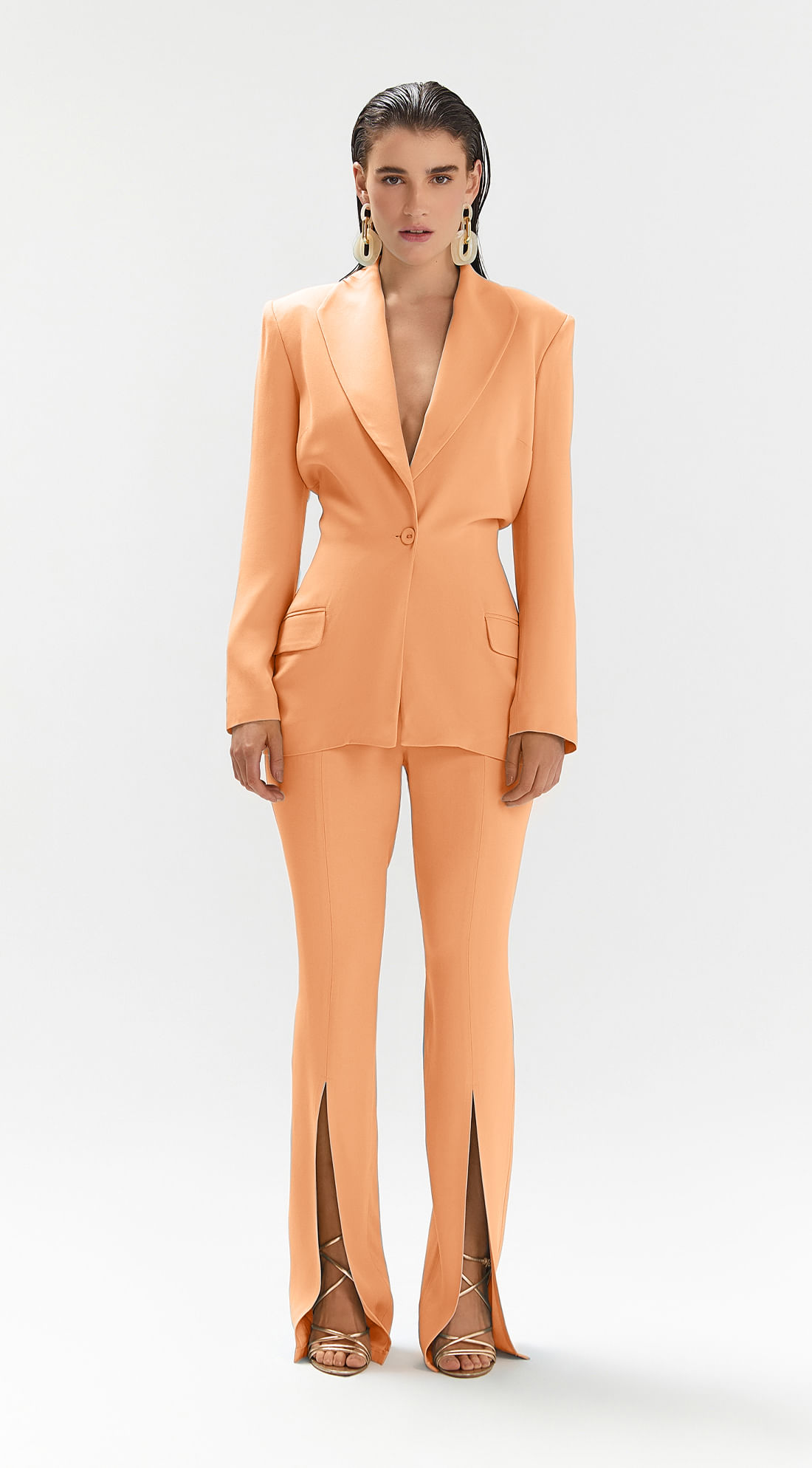 Blazer Iódice Com Bolso Laranja