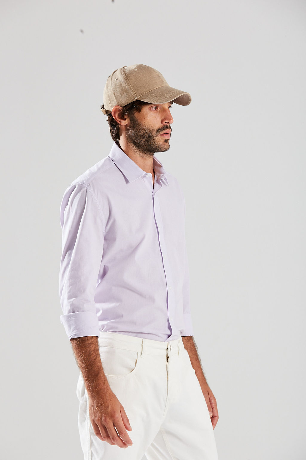 Camisa Manga Longa Com Pala Lilas
