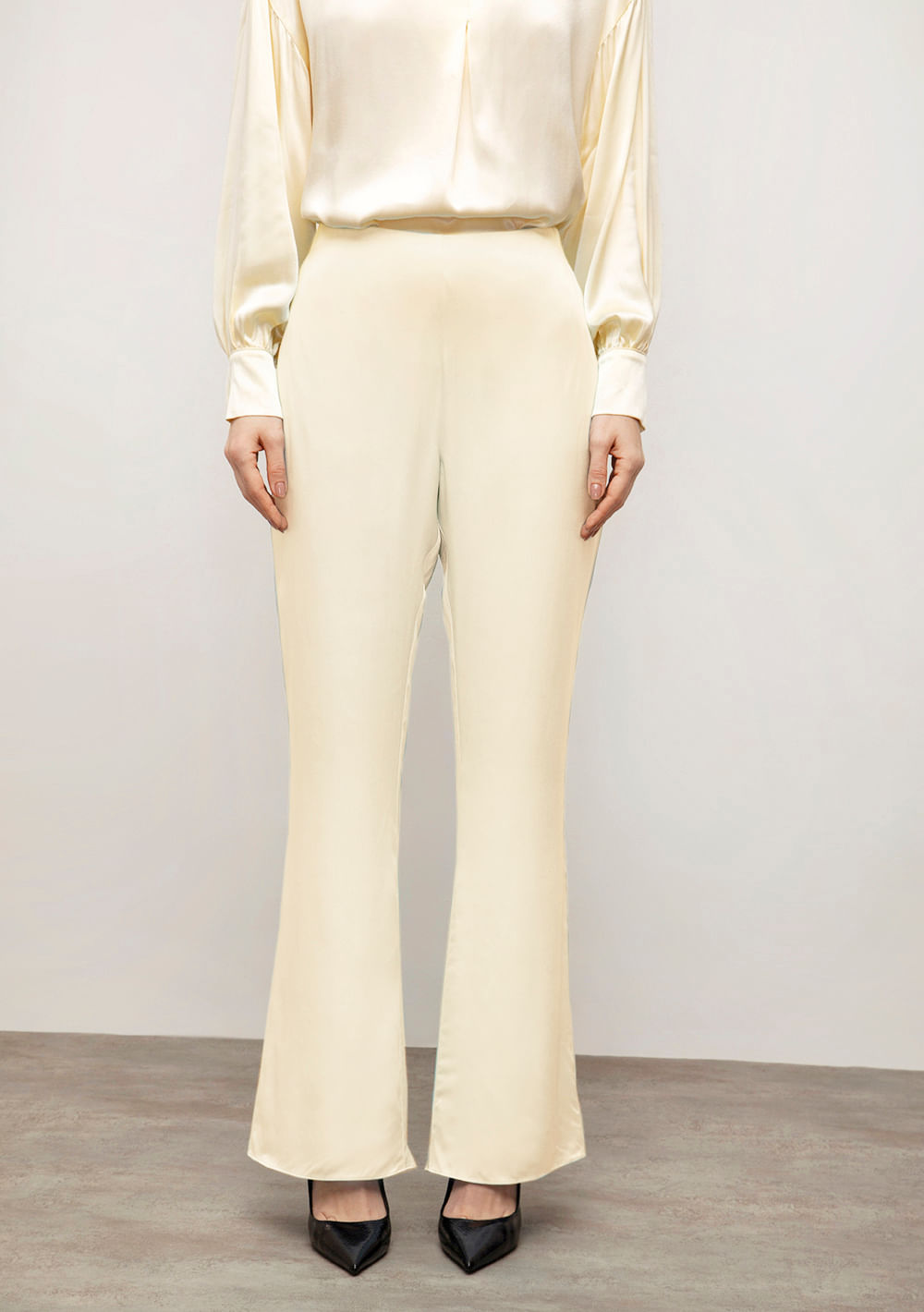 Calça Iódice Boot Cut Alta Amarelo
