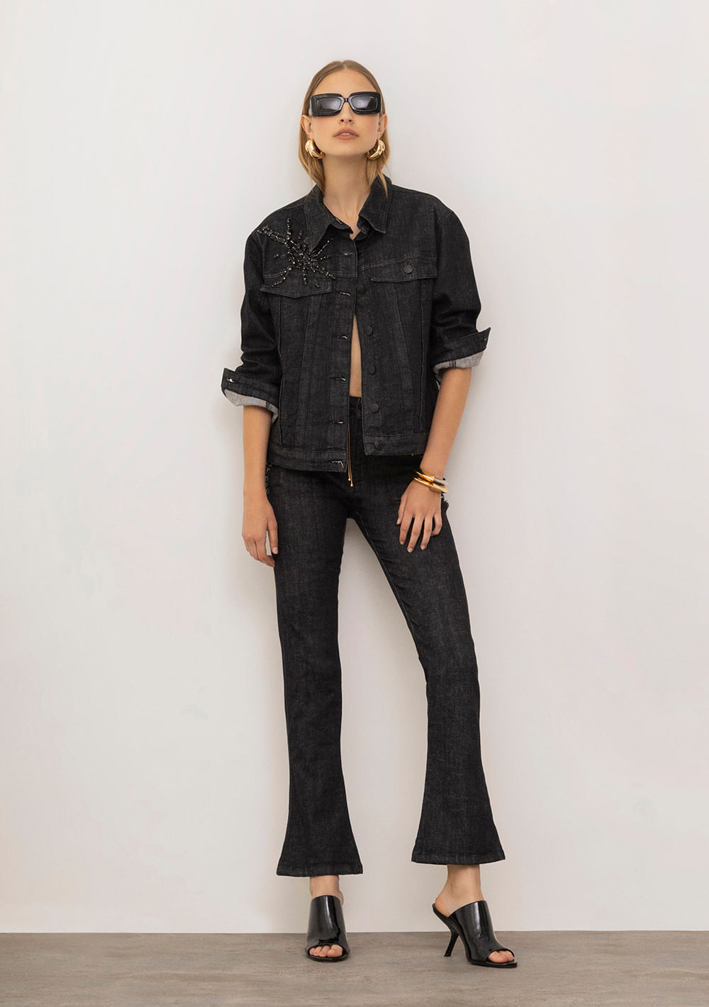 Calça Iódice Flare Alta Preto