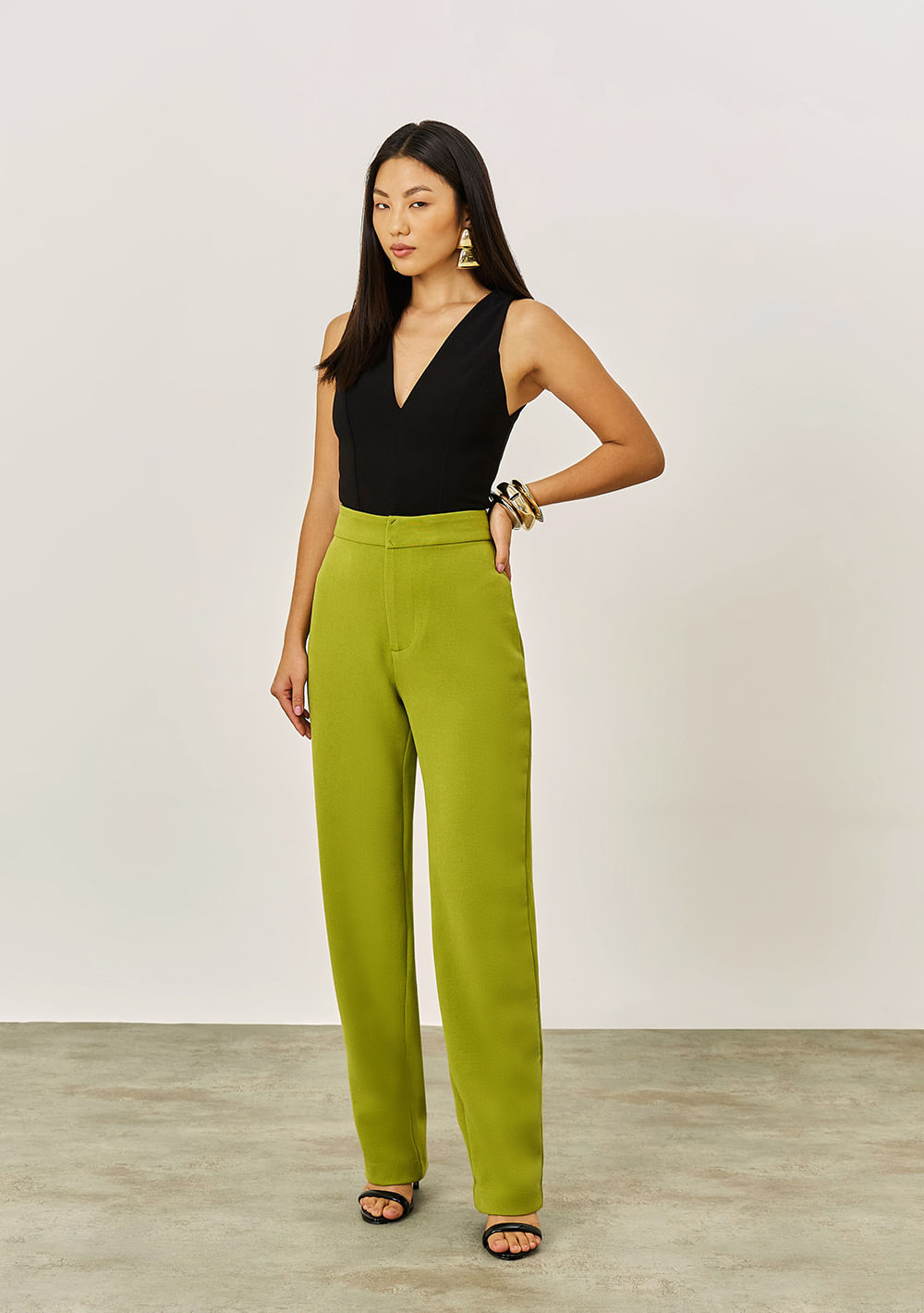 Calça Iódice Wide Alta Verde