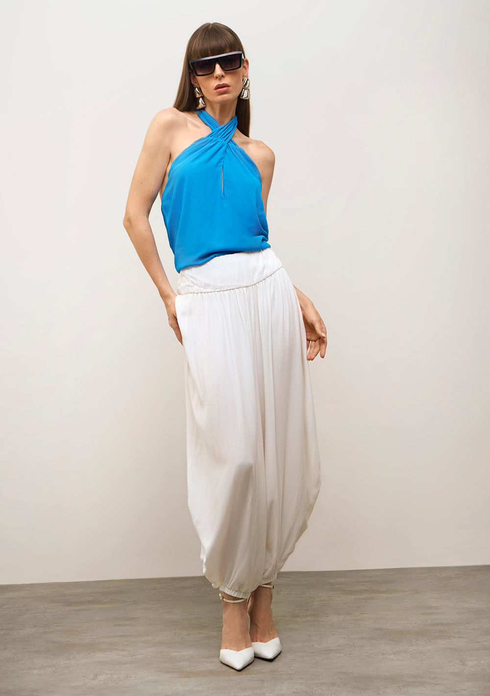 Calça Iódice Jogging Alta Off White