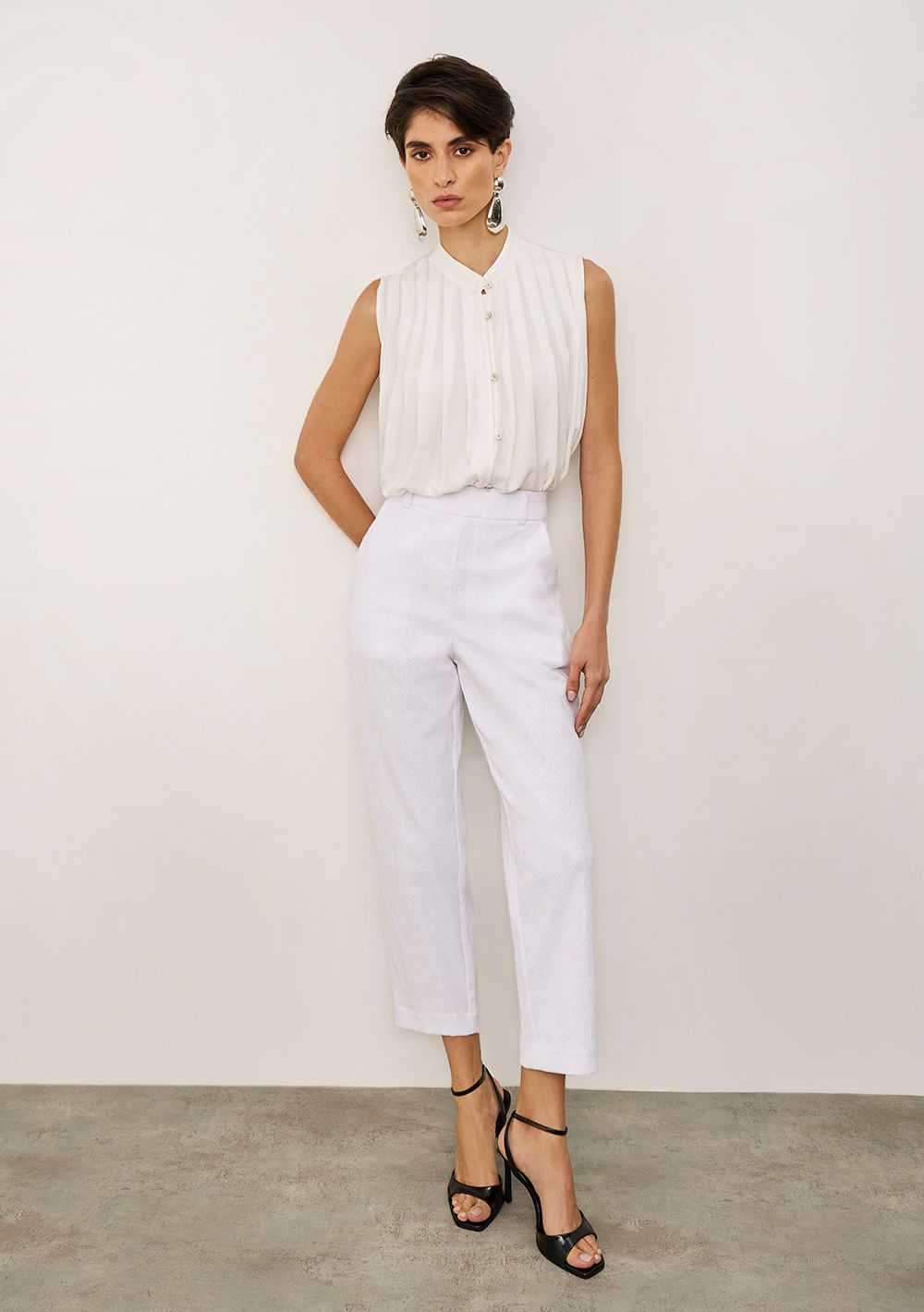 Calça Iódice Slim Alta Off White