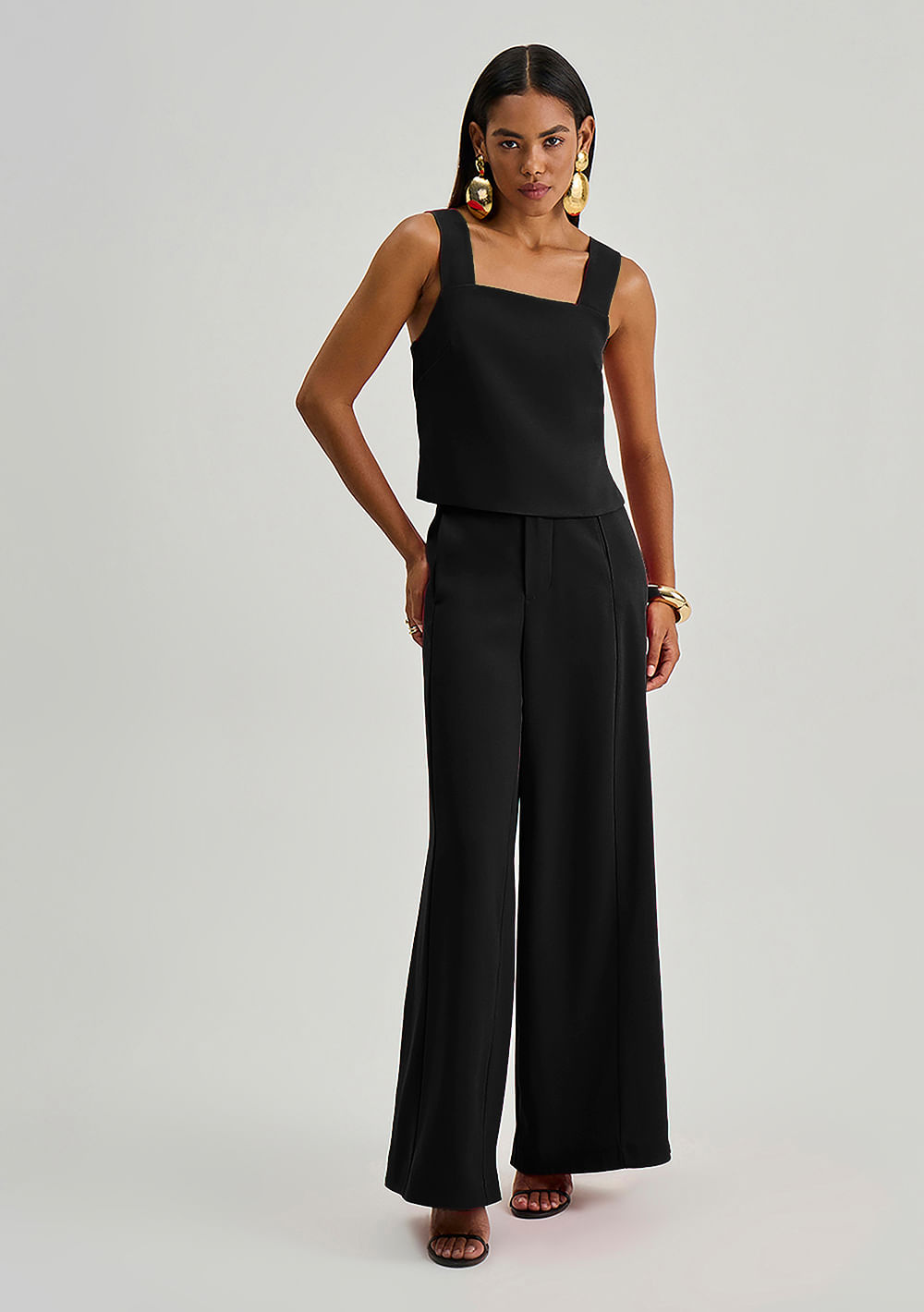 Calça Iódice Wide Alta Preto