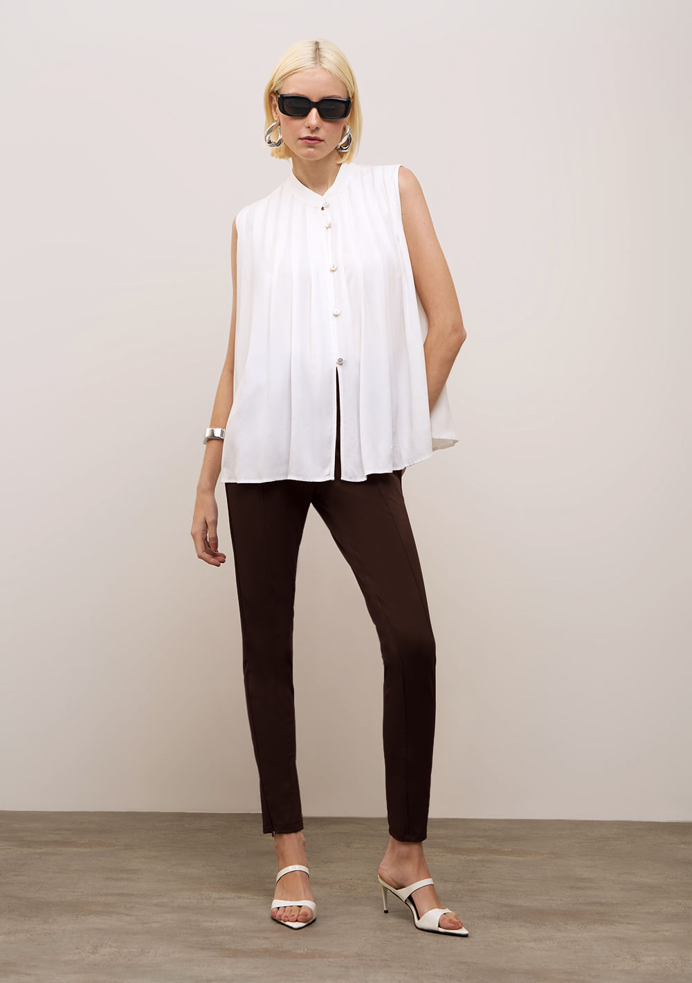 Calça Iódice Legging Alta Marrom