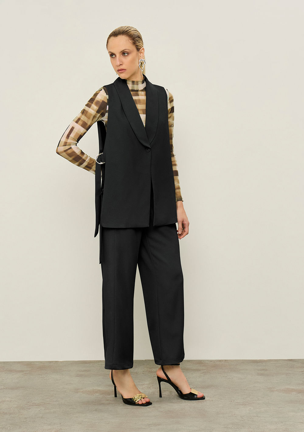Calça Iódice Wide Alta Preto