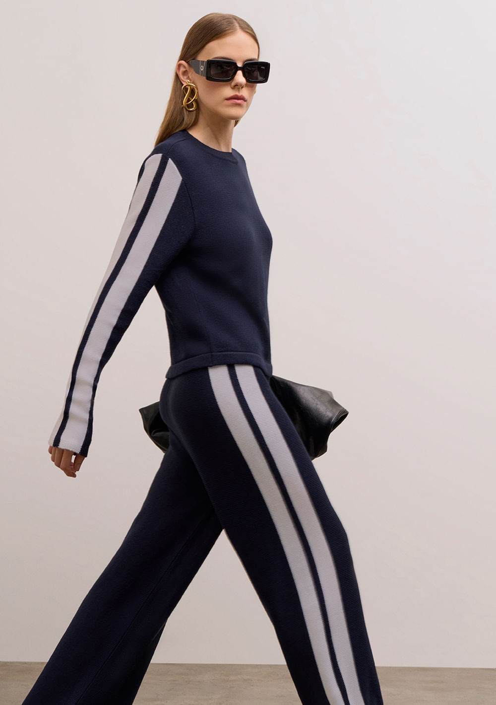 Calça Iódice Reta Alta Azul
