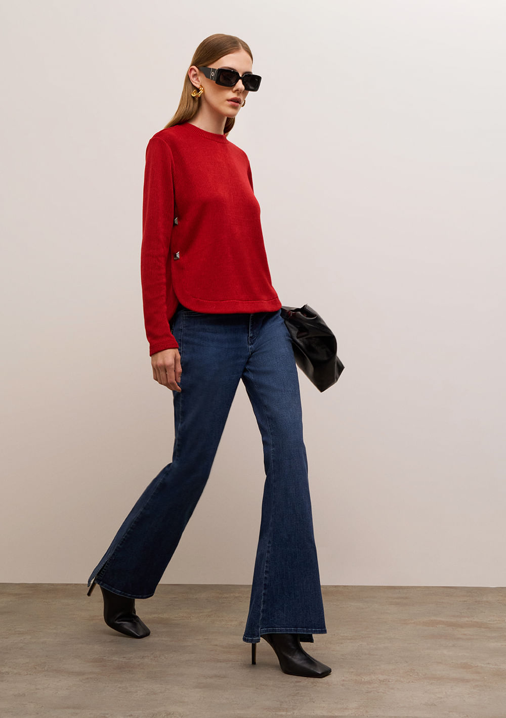 Calça Iódice Flare Alta Azul