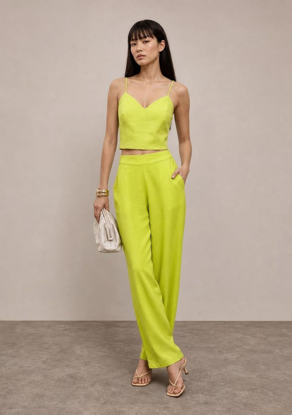Calça Iódice Reta Alta Verde