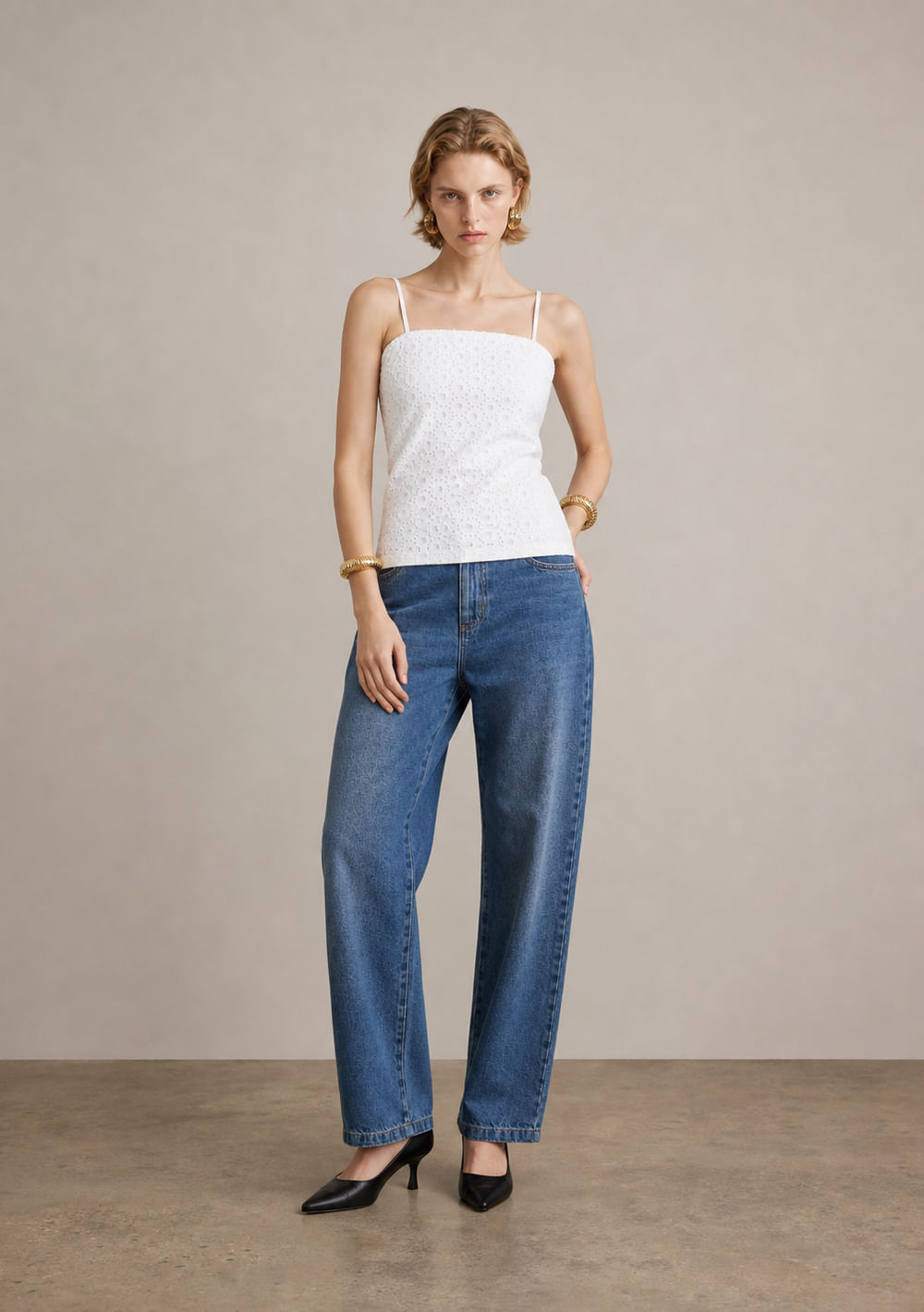 Regata Ajusataba Bordada Profilo Off White